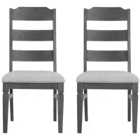 Foundry Side Chair (Set of 2) in Brushed Pewter by Intercon