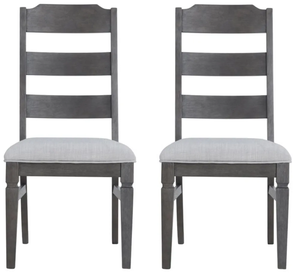 Foundry Side Chair (Set of 2) in Brushed Pewter by Intercon