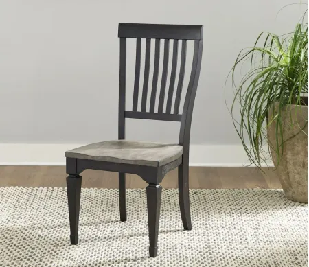 Allyson Park Side Chair - Set of 2 in Wirebrushed Black Forest by Liberty Furniture