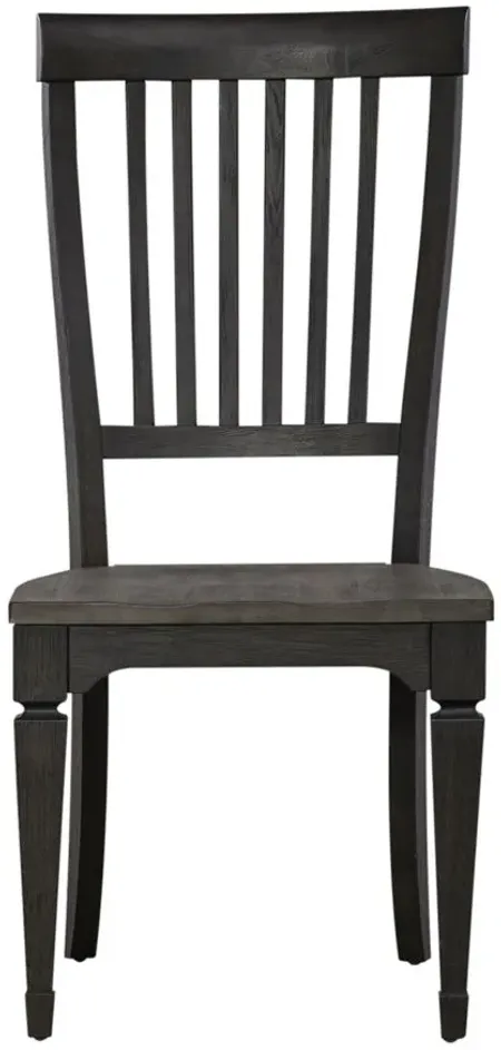 Allyson Park Side Chair - Set of 2 in Wirebrushed Black Forest by Liberty Furniture