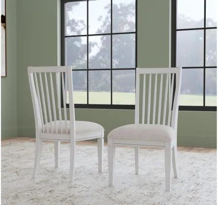Melody Dining Chair (set of 2) in White by Flexsteel