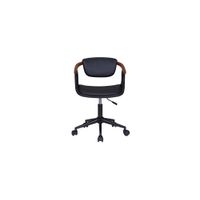 Darwin Bamboo Office Chair in Black/Walnut by New Pacific Direct