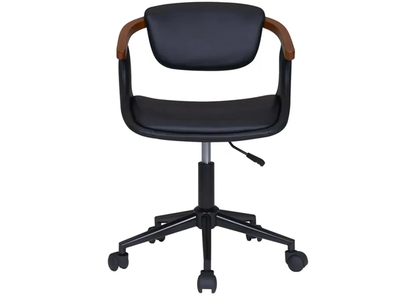 Darwin Bamboo Office Chair in Black/Walnut by New Pacific Direct