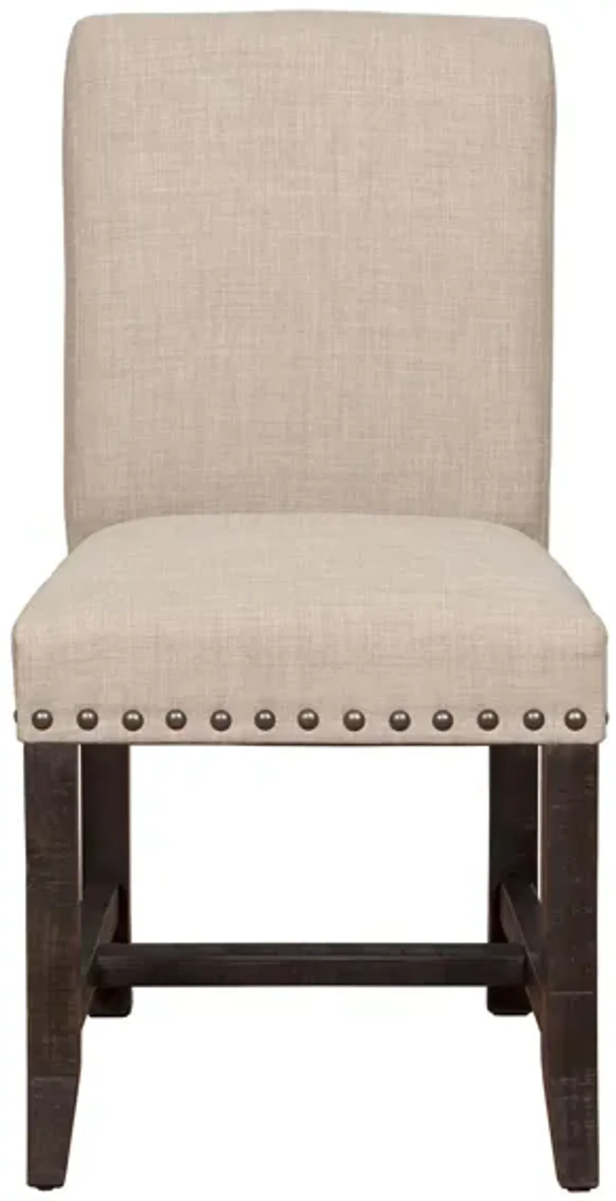 Zabela Upholstered Dining Chair in Beige/Gray by Bellanest