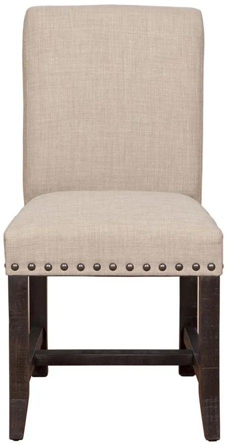 Zabela Upholstered Dining Chair in Beige/Gray by Bellanest