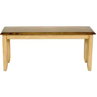 Brook Dining Bench in Wheat and Pecan by Sunset Trading