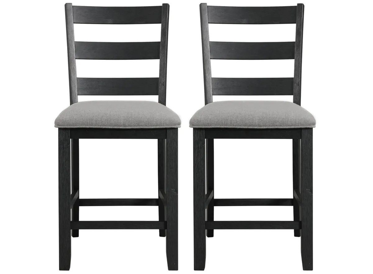 Kona Side Chair Set of 2 in Black by Elements International Group