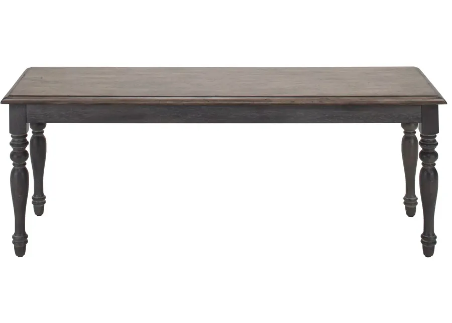 Charleston Dining Bench in Slate w/ Weathered Pine Finish by Liberty Furniture