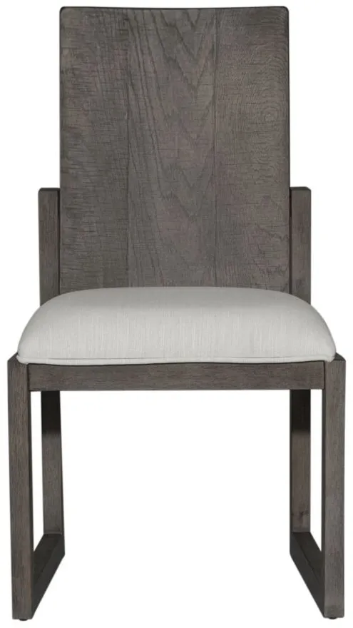 Modern Farmhouse Side Chair -Set of 2 in Dusty Charcoal w/ Heavy Distressing by Liberty Furniture