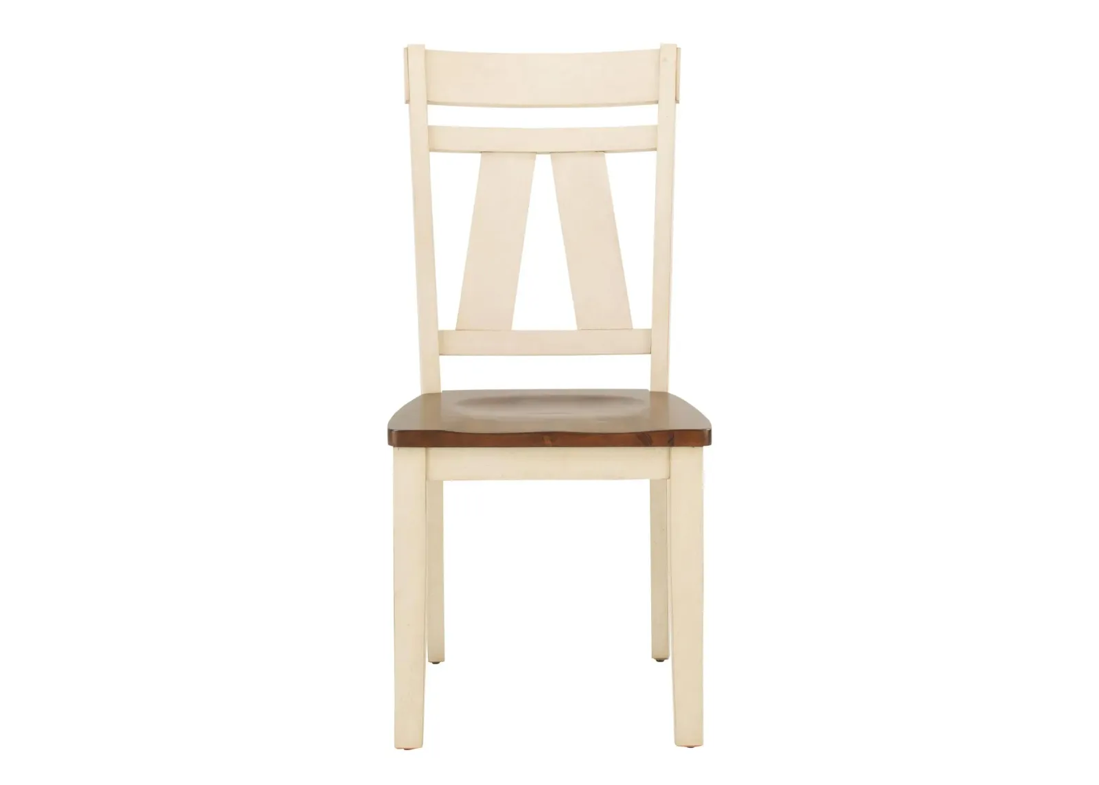 Vista Bay Side Chair in WHITE/CHERRY by Davis Intl.