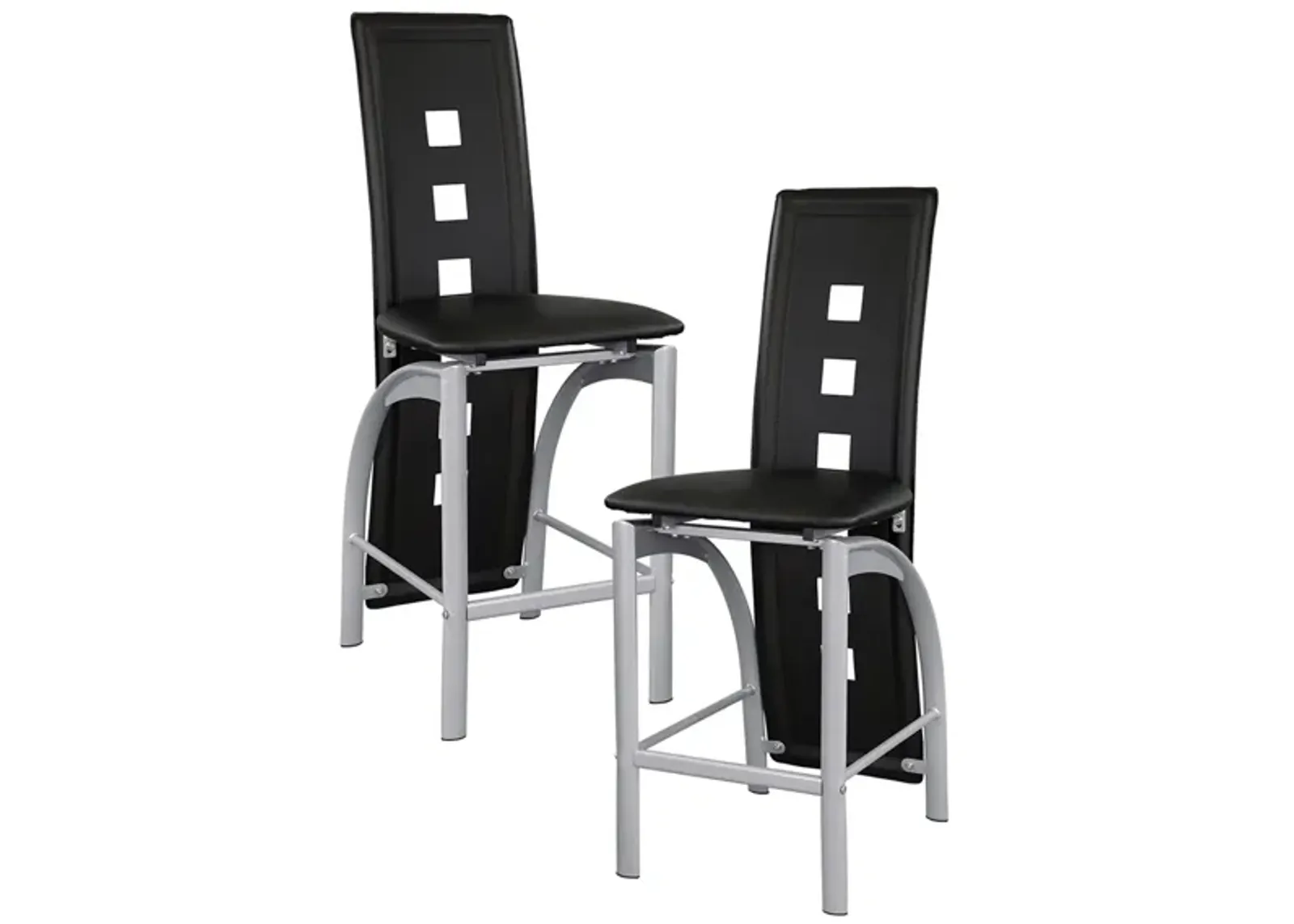 Maya Counter Height Dining Chair (Set of 2) in Black and Silver by Homelegance