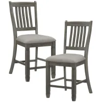 Lark Counter Height Dining Chair, Set of 2 in Antique Gray by Homelegance