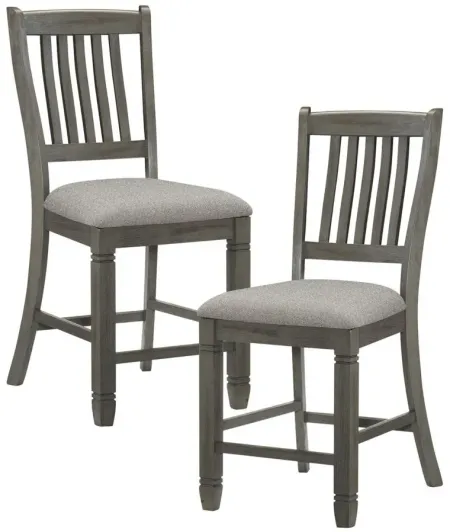 Lark Counter Height Dining Chair, Set of 2 in Antique Gray by Homelegance
