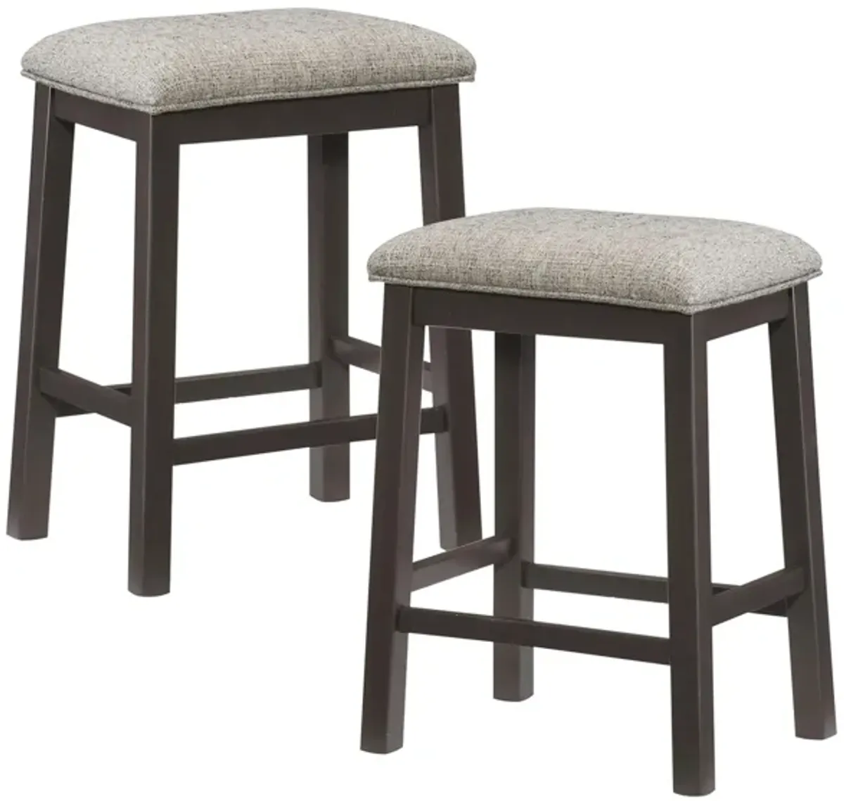 Pike Counter Height Chair (Set of 2) in Gray by Homelegance