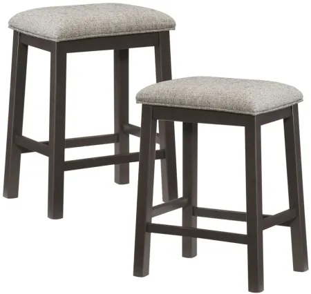 Pike Counter Height Chair, Set of 2 in Gray by Homelegance