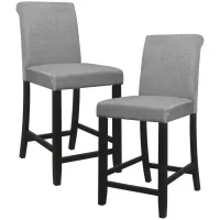 Ithaca Counter Height Chair, Set of 2 in Black by Homelegance