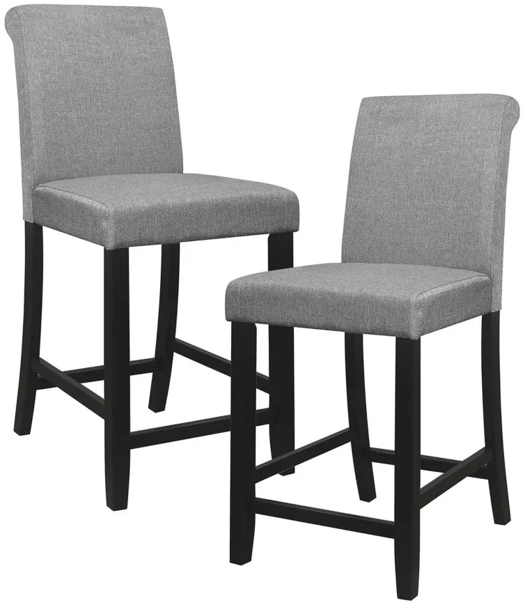 Ithaca Counter Height Chair, Set of 2 in Black by Homelegance