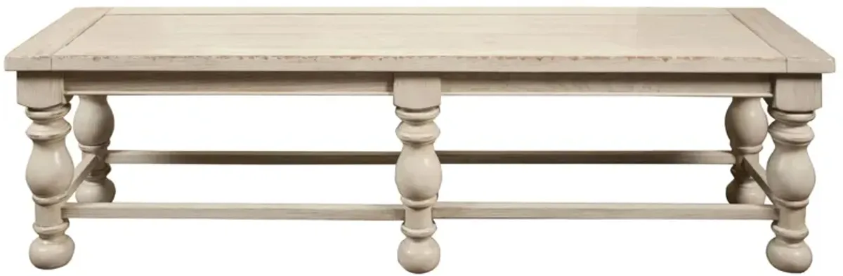 Aberdeen Bench in Weathered Worn White by Riverside Furniture