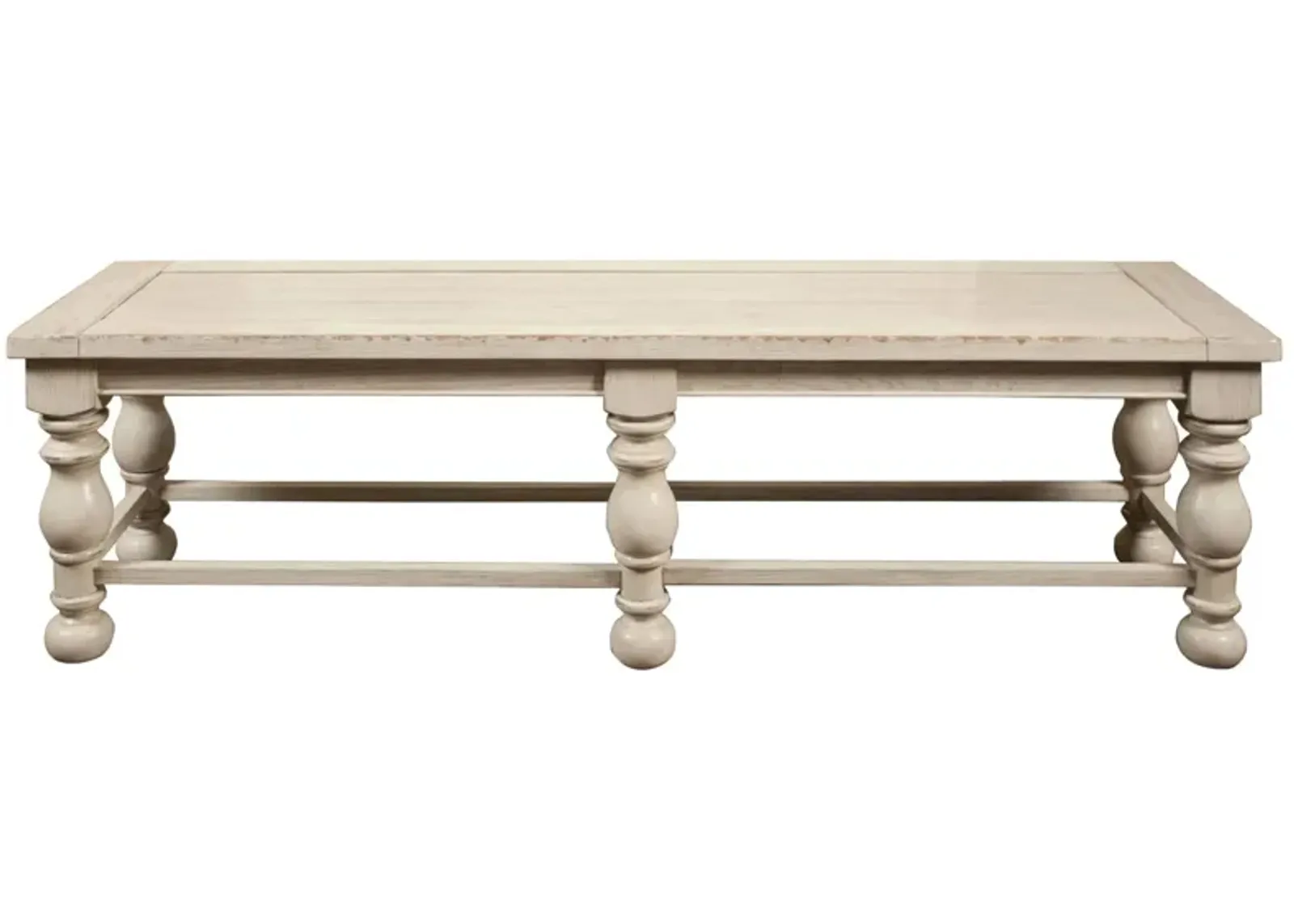 Aberdeen Bench in Weathered Worn White by Riverside Furniture