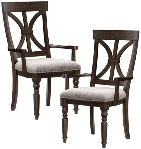 Verano Dining Room Arm Chair, Set of 2 in Driftwood Charcoal by Homelegance