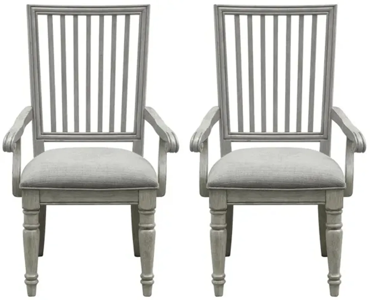 Madison Ridge Arm Chair Set of 2 in Gray by Bellanest.