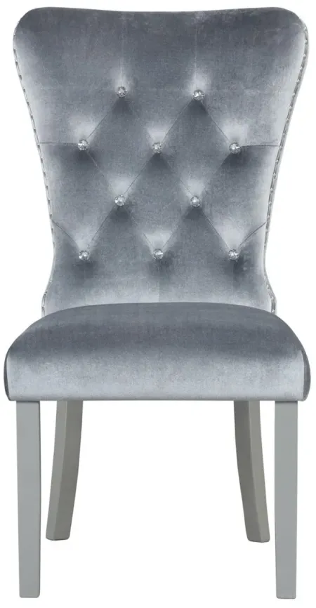 Geneva Side Chair- Set of 2 in Silver Champagne by Glory Furniture