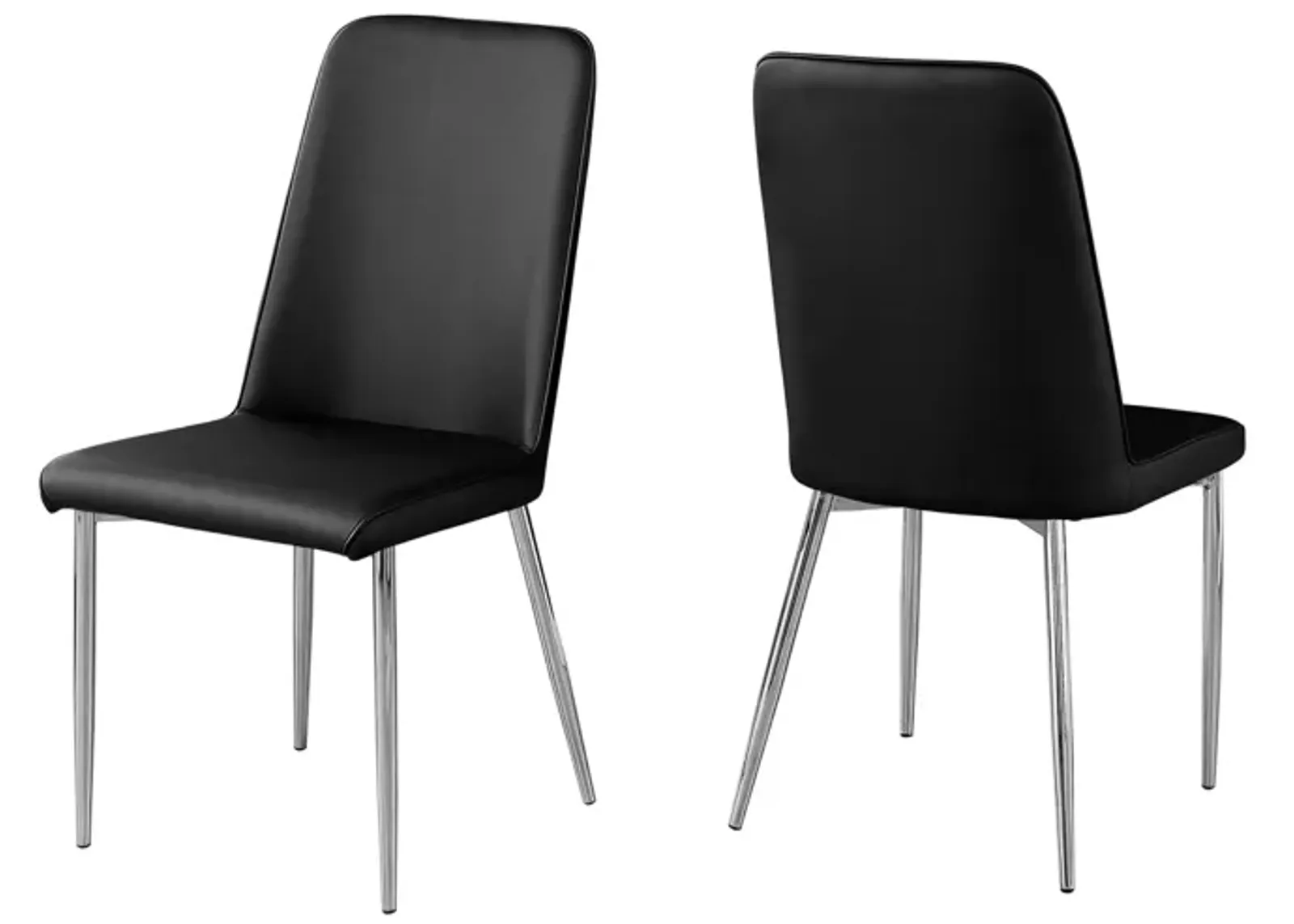 Monarch Cushioned Dining Chair- Set of 2 in Black by Monarch Specialties