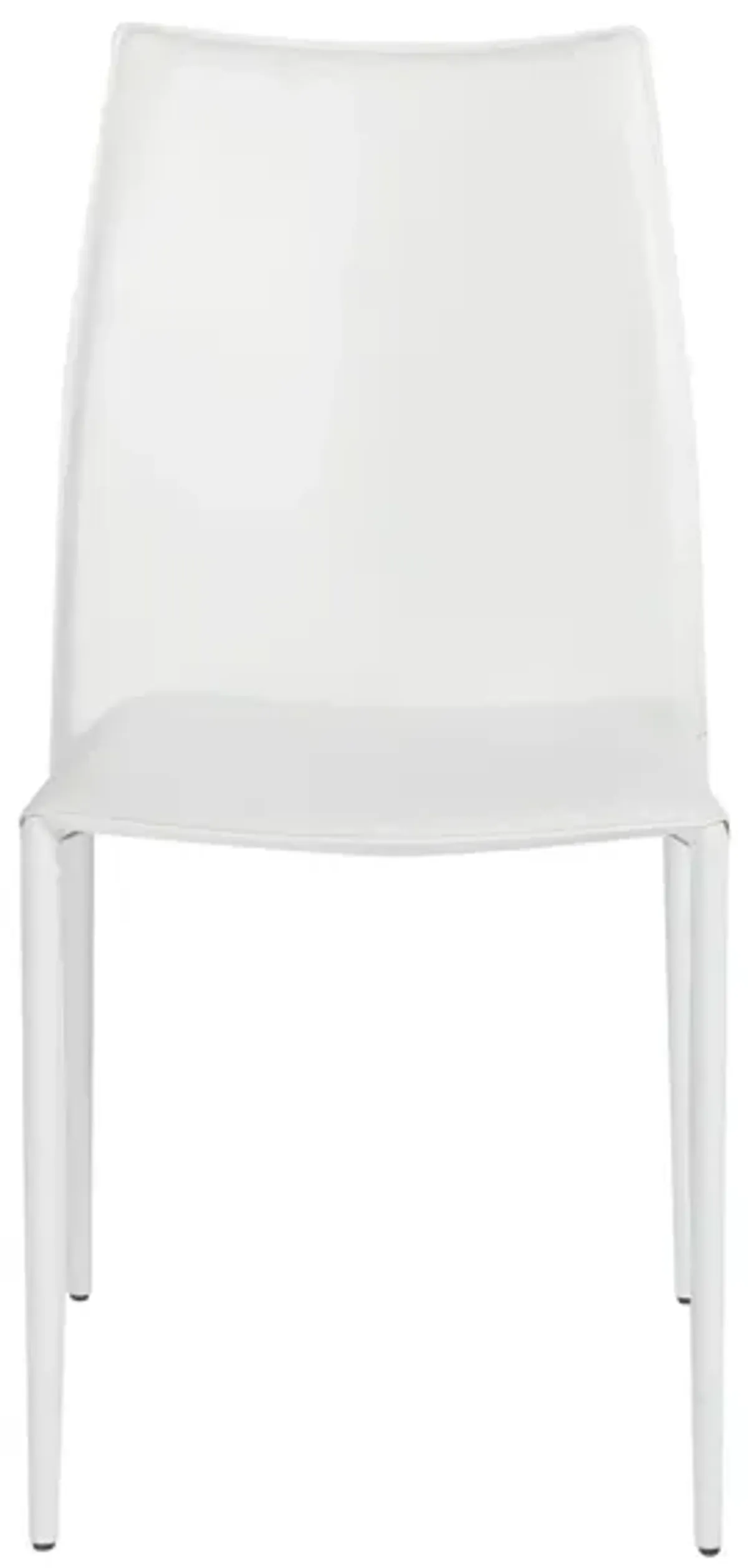 Dalia Stacking Side Chair -Set of 2 in White by EuroStyle