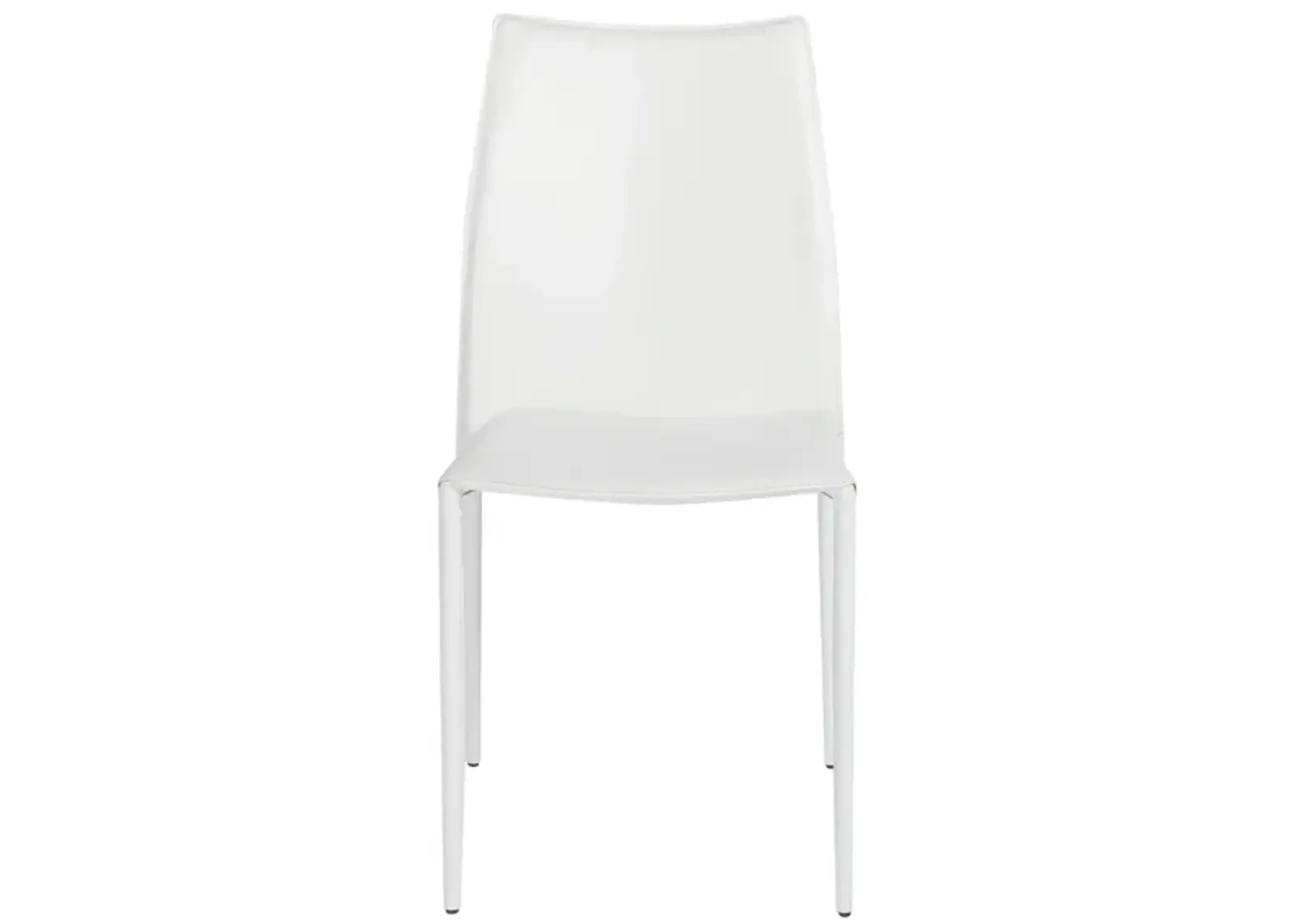 Dalia Stacking Side Chair -Set of 2 in White by EuroStyle