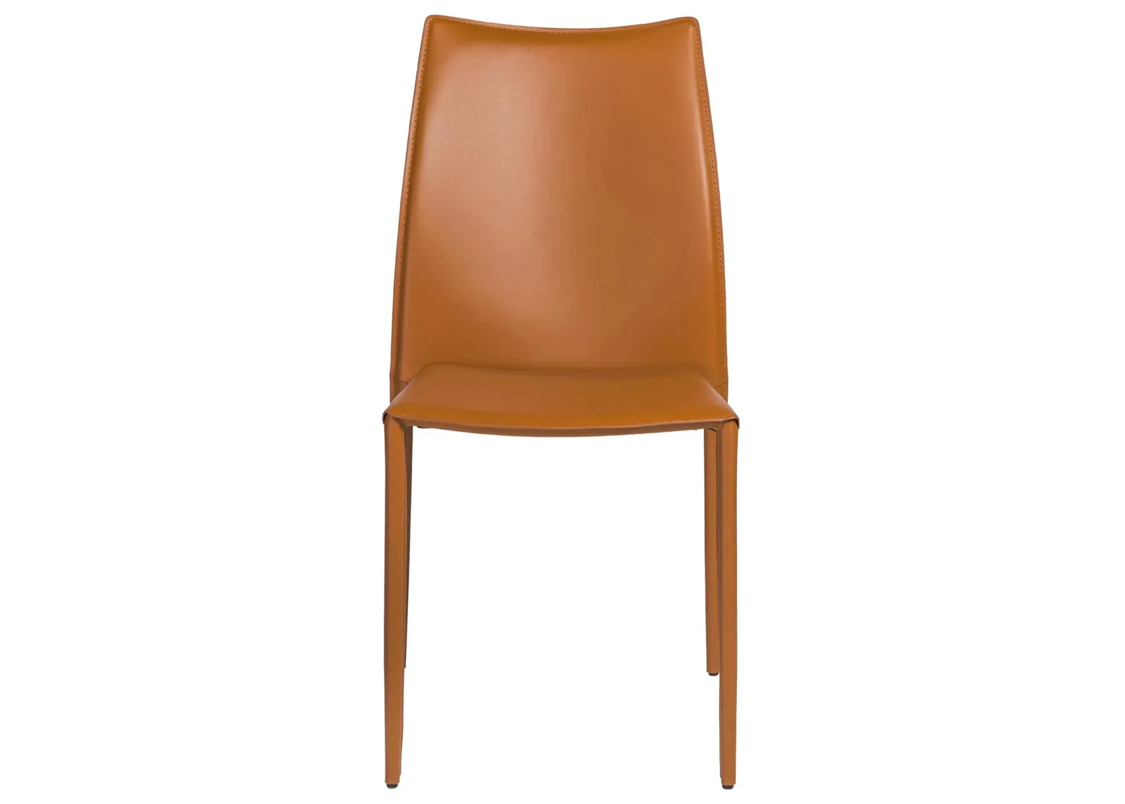 Dalia Stacking Side Chair -Set of 2 in Cognac by EuroStyle