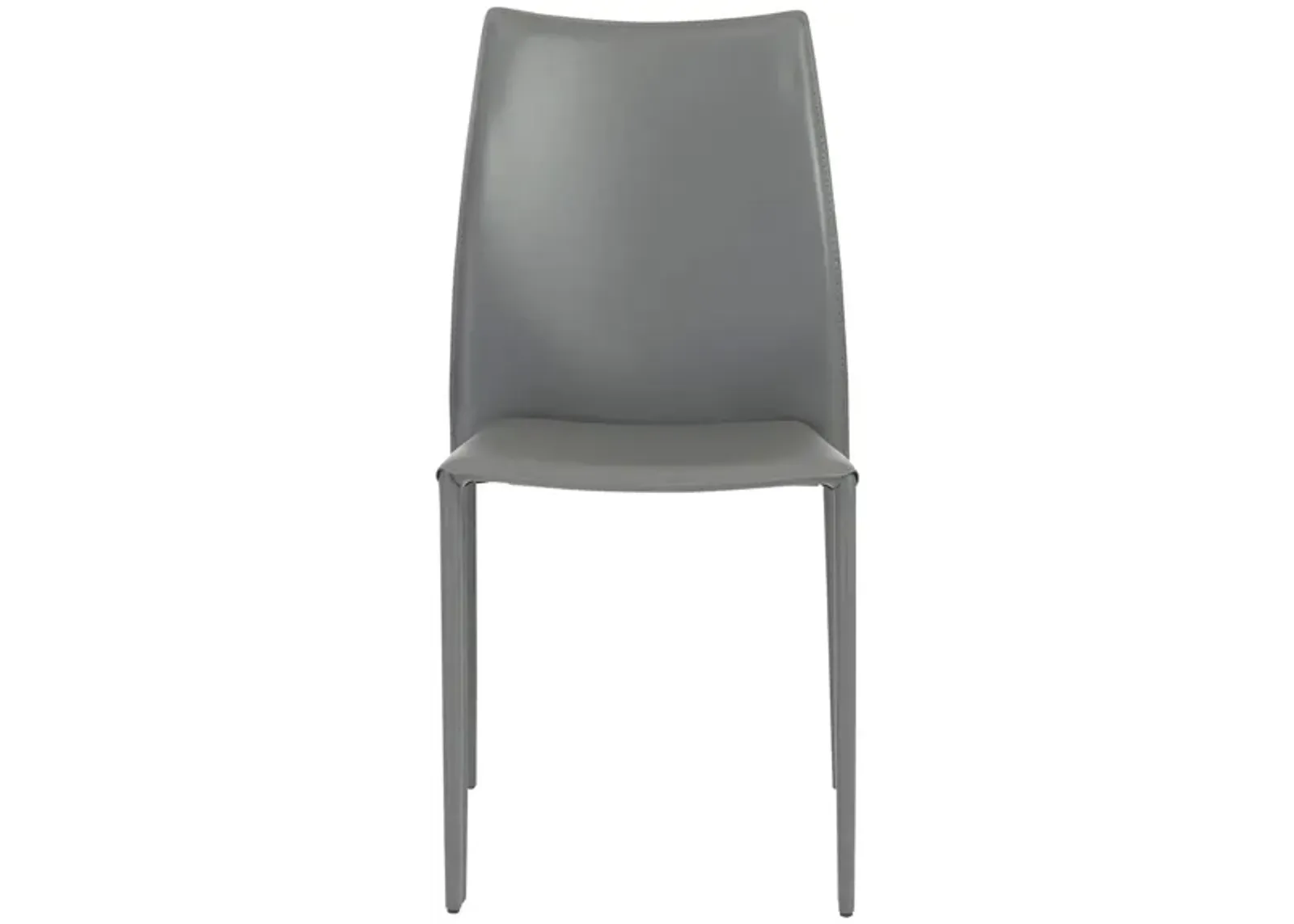 Dalia Stacking Side Chair -Set of 2 in Gray by EuroStyle