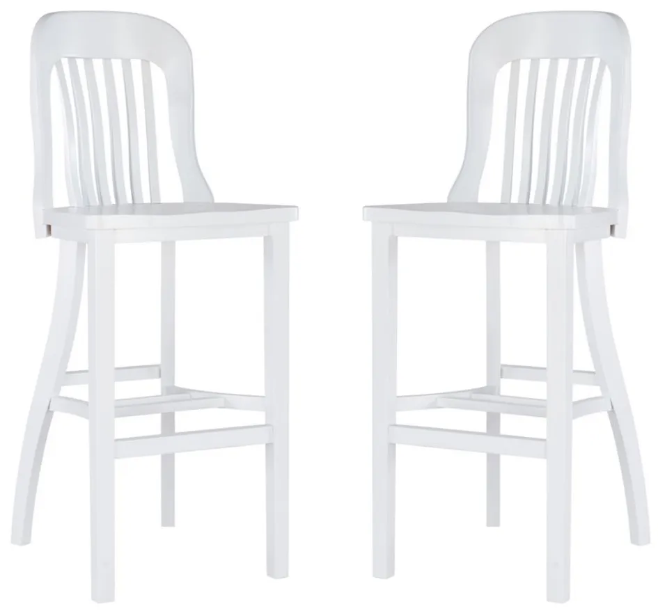 Maylen Bar Stool - Set Of Two in White by Linon Home Decor