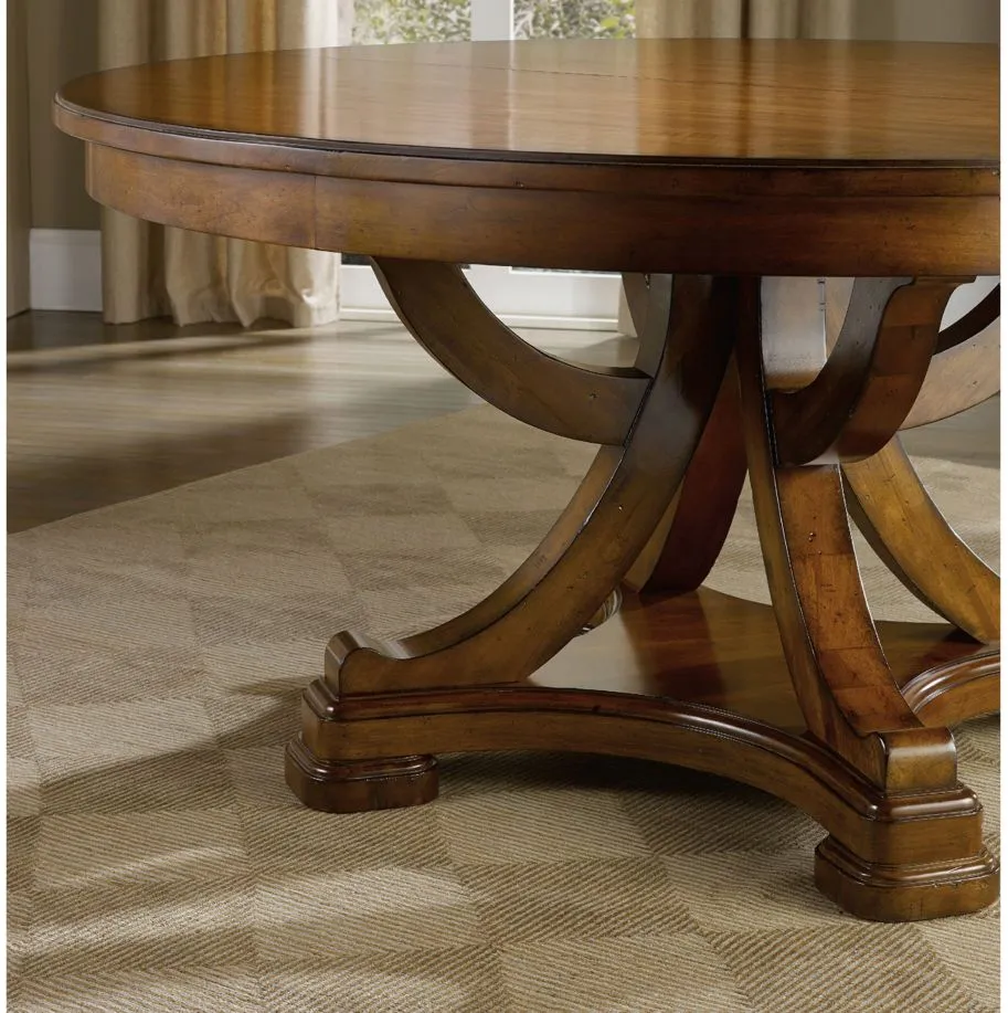 Tynecastle Round Pedestal Dining Table with Leaf