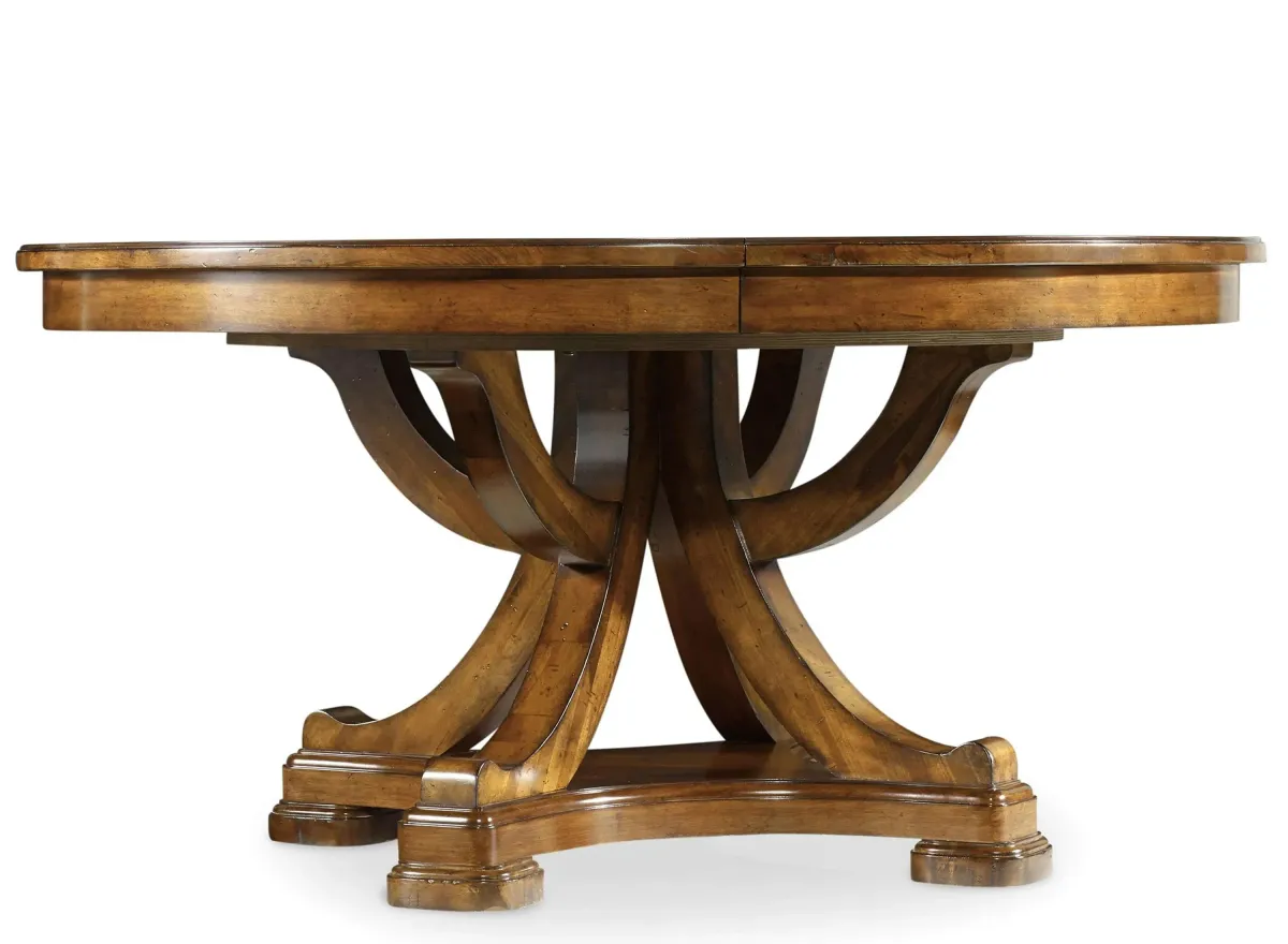 Tynecastle Round Pedestal Dining Table with Leaf