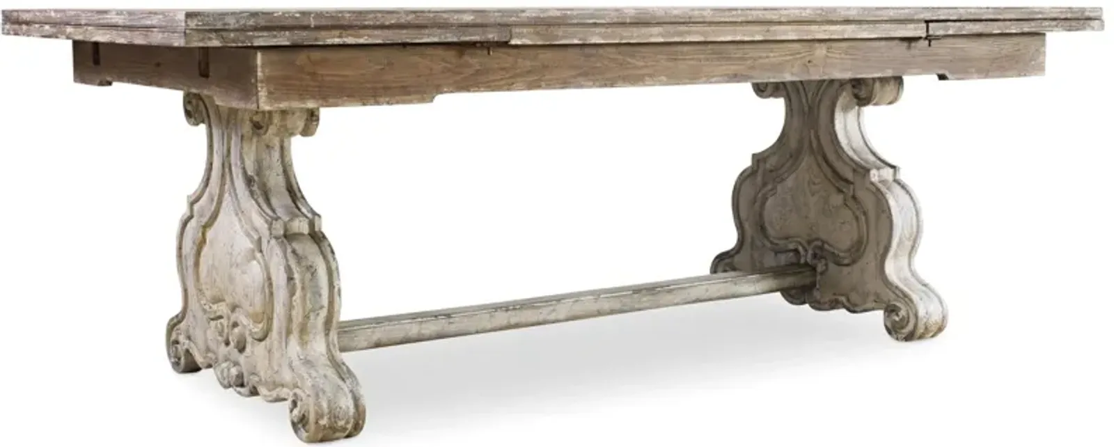 Chatelet Refectory Rectangular Trestle Dining Table with Two Leaves