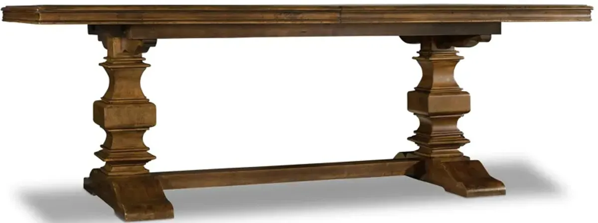 Archivist Rectangular Trestle Table with Two Leaves