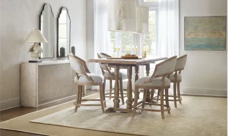 Boheme Brasserie Adjustable-Height Rectangular Dining Table in Antique Milk by Hooker Furniture