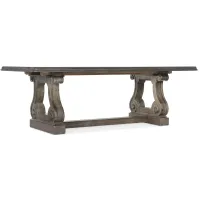 Woodlands Rectangular Dining Table with Two Leaves in Heathered Lambswool by Hooker Furniture