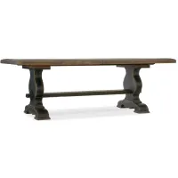 Hill Country Rectangular Dining Table with Two Leaves in Brown by Hooker Furniture