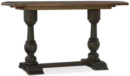 Hill Country Rectangular Adjustable-Height Dining Table with Two Leaves in Brown by Hooker Furniture