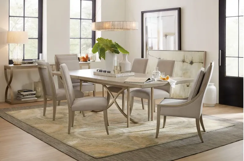 Elixir Rectangular Dining Table with Leaf in Serene Gray by Hooker Furniture