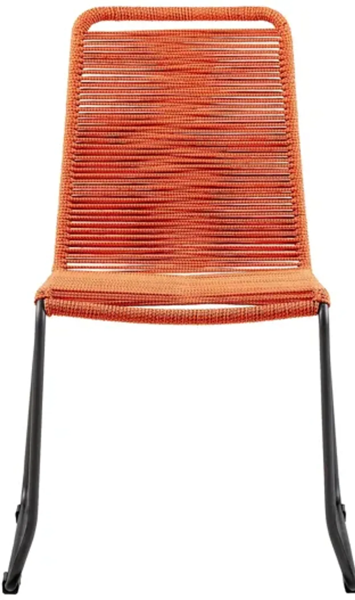 Shasta Outdoor Stackable Dining Chair -Set of 2 in Orange by Armen Living