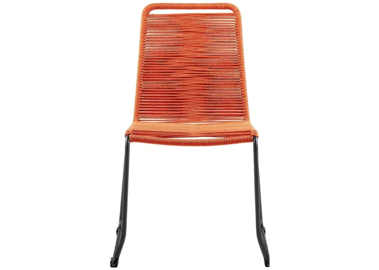 Shasta Outdoor Stackable Dining Chair -Set of 2 in Orange by Armen Living