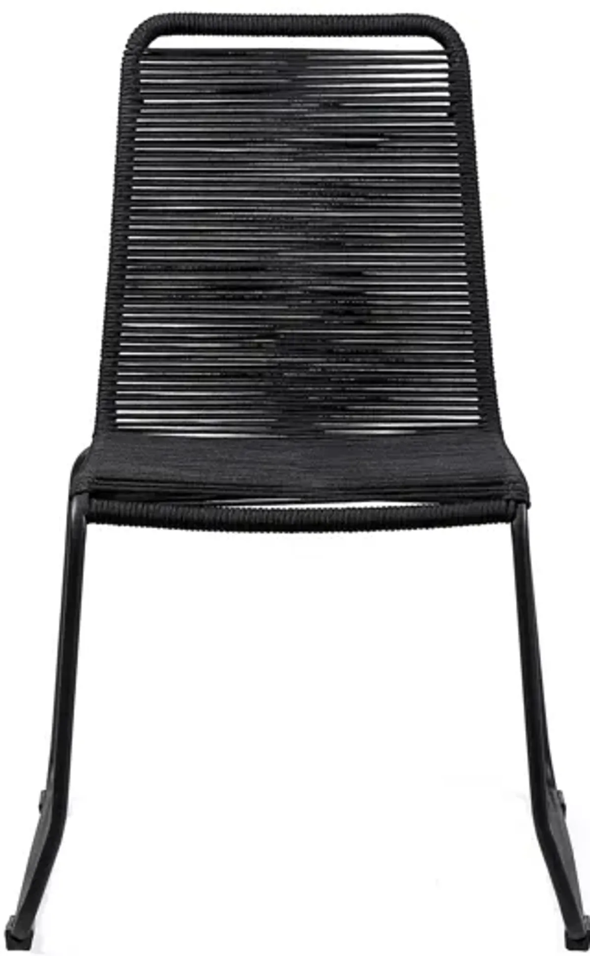 Shasta Outdoor Stackable Dining Chair -Set of 2 in Black;Gray by Armen Living