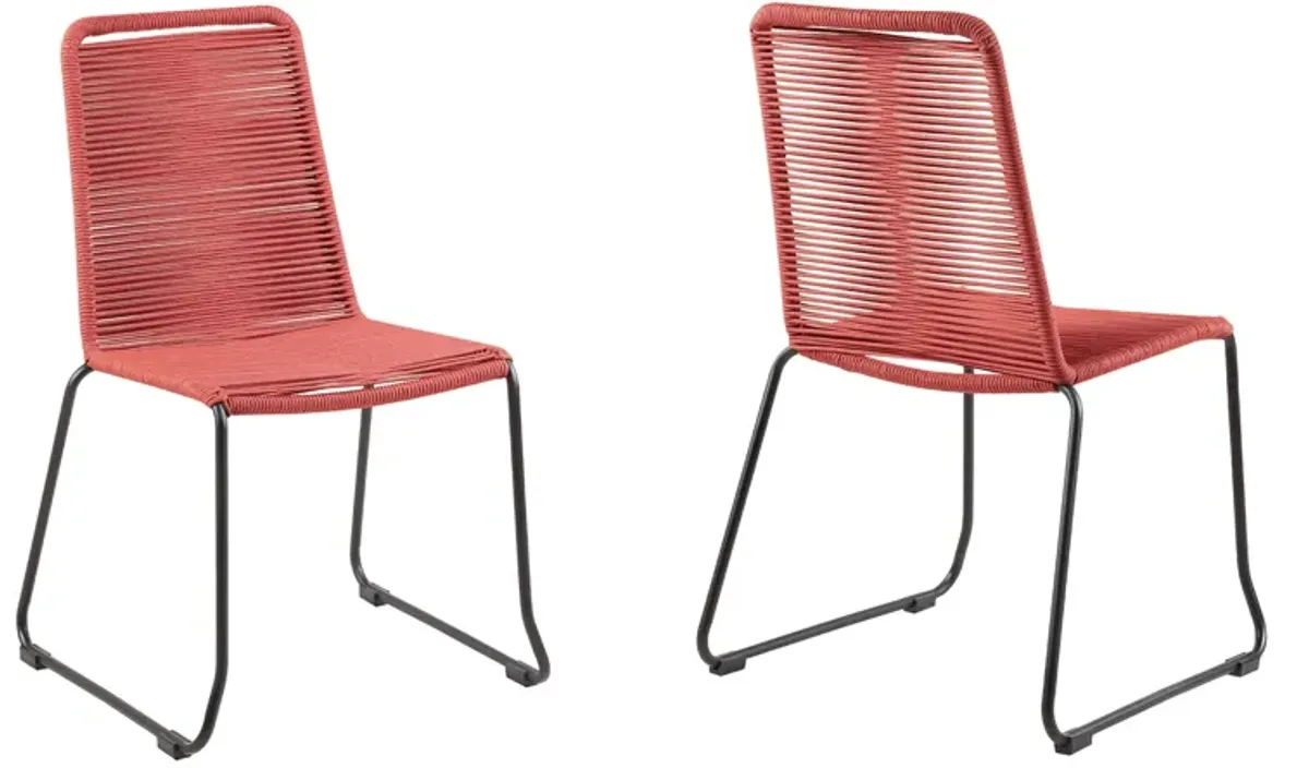 Shasta Outdoor Stackable Dining Chair -Set of 2