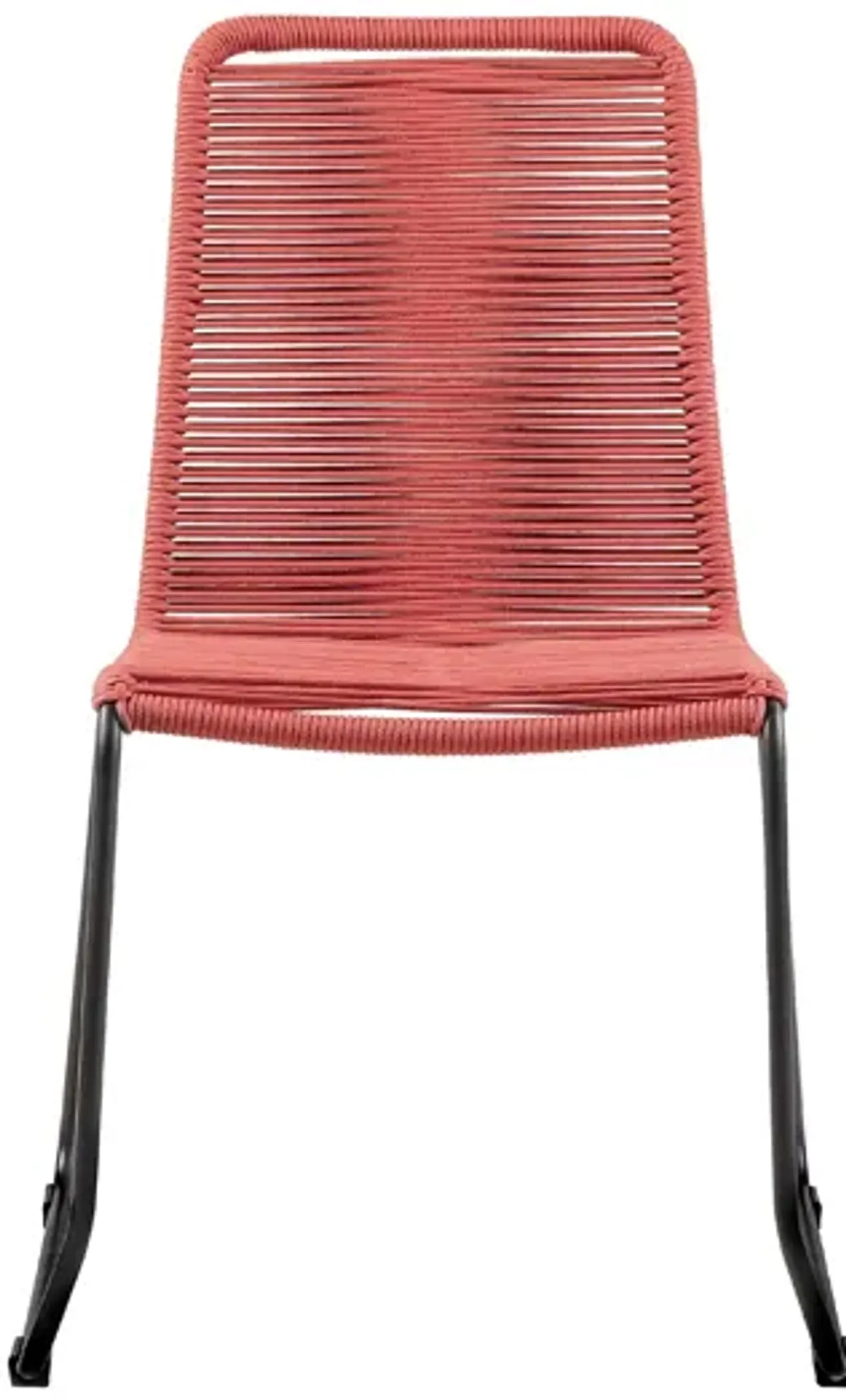 Shasta Outdoor Stackable Dining Chair -Set of 2 in Red by Armen Living