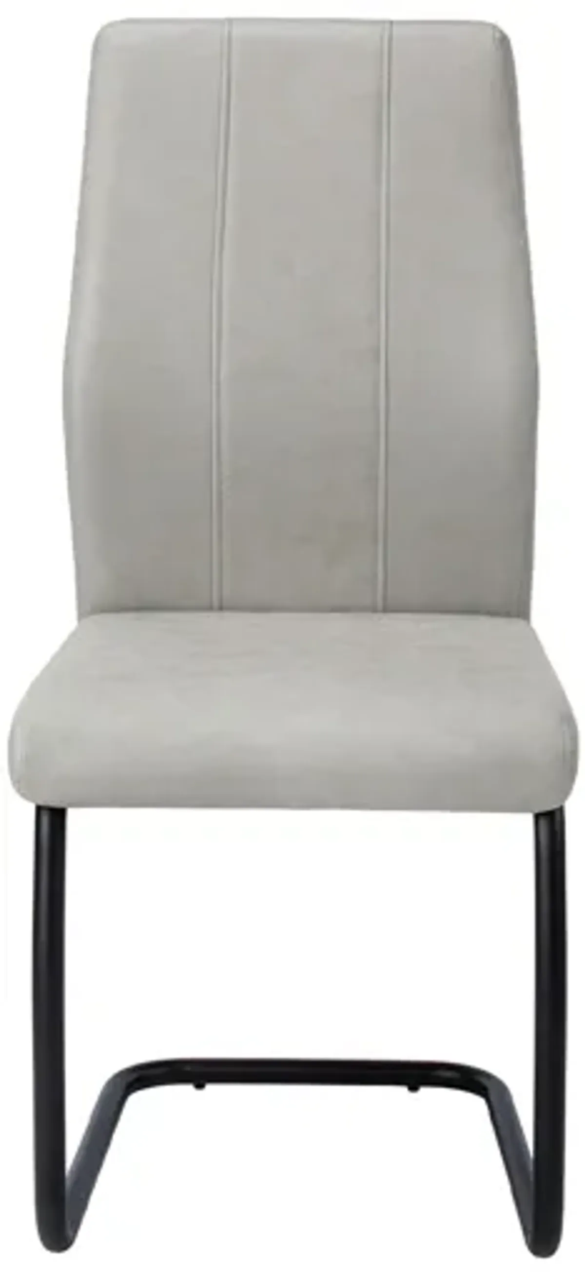 Monarch Faux Suede Dining Chair- Set of 2 in Grey by Monarch Specialties