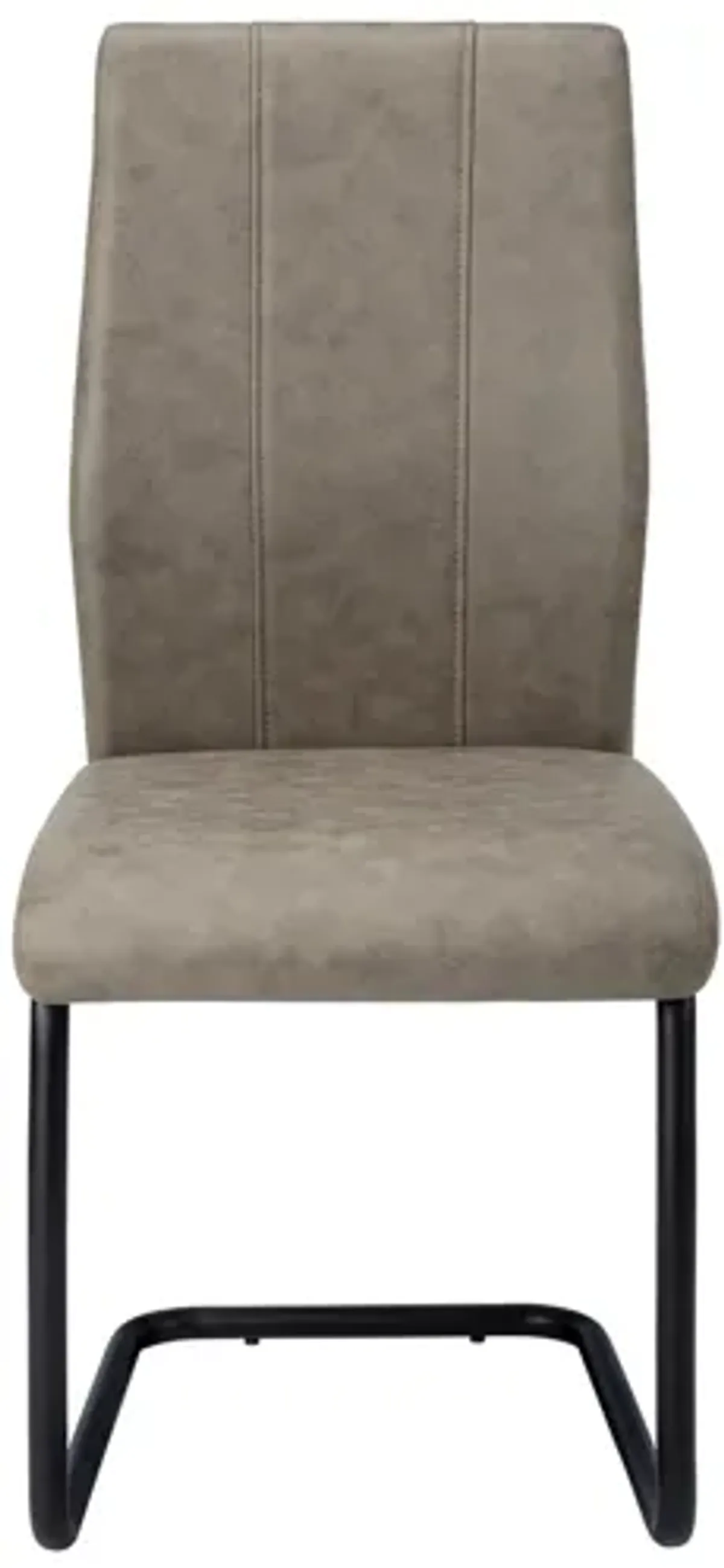 Monarch Faux Suede Dining Chair- Set of 2 in Taupe by Monarch Specialties