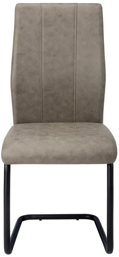 Monarch Faux Suede Dining Chair- Set of 2 in Taupe by Monarch Specialties