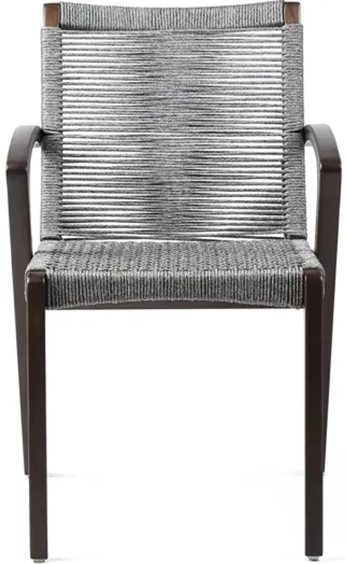 Nabila Outdoor Dining Chairs -Set of 2 in Dark Eucalyptus;Gray by Armen Living